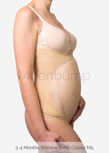 Silicone Fake Pregnant Belly 3-4 Months, Colour A, without clothes, side view